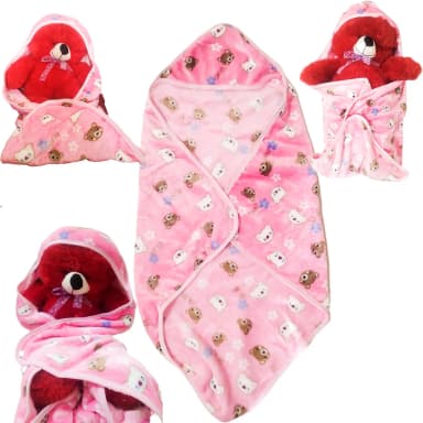 Hooded Nursery Sleeping Bag with Zipper - Cotton Sleep Sack - view 3