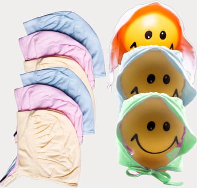 Soft Cotton Cap for Baby Girls and Boys - Pack of 6 - view 3