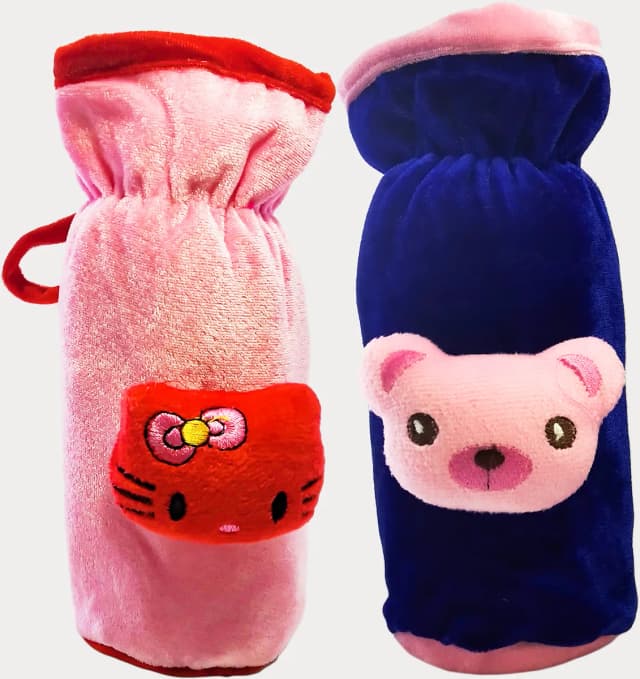 Velvet Feeding Bottle Cover - Combo Pack of 2