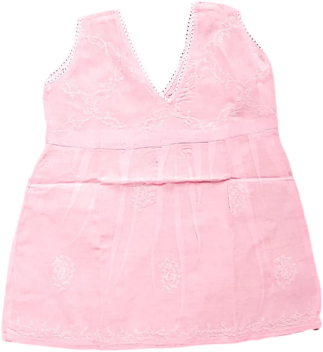 Lucknow Chikankari Embroidered Baby Jhabla Frock